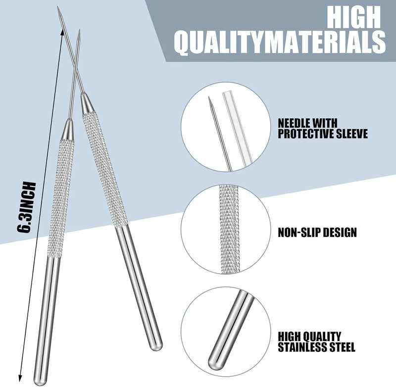 8 Pcs Clay Pottery Sculpture Needle Tool Kit for Craft