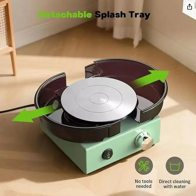 6" Two-Way Rotation Mini Pottery Wheel Kit