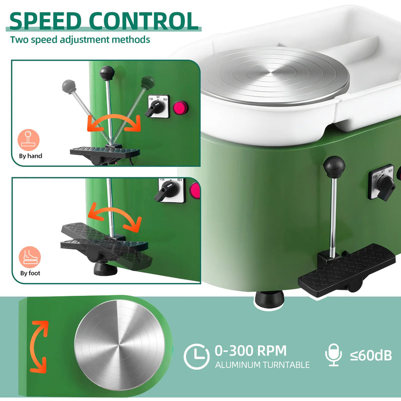 350W Electric Pottery Wheel Machine