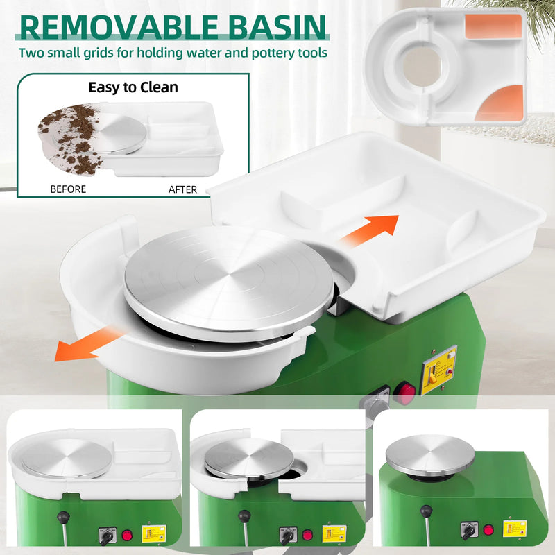 350W Electric Pottery Wheel Machine