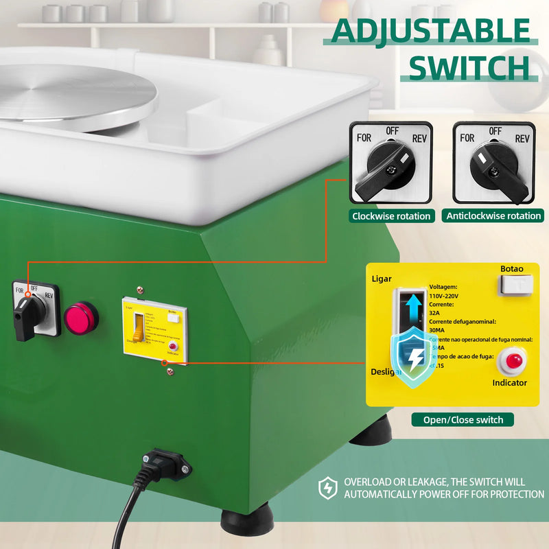 350W Electric Pottery Wheel Machine