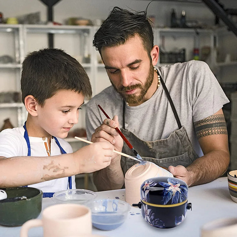 Mini Electric Pottery Wheel with Tray + Sculpting Kit