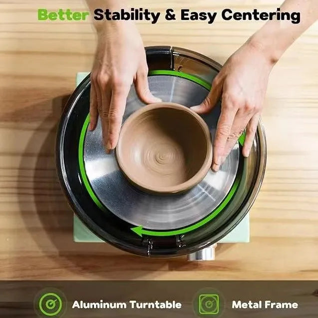 6" Two-Way Rotation Mini Pottery Wheel Kit