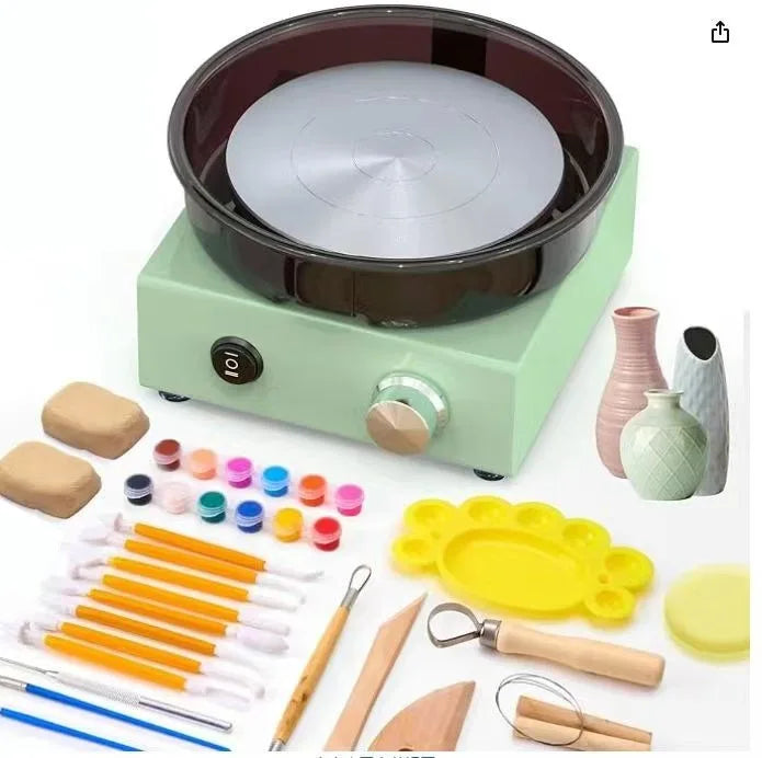 6" Two-Way Rotation Mini Pottery Wheel Kit